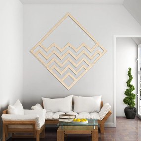 Drevená geometrická dekorácia štvorec - FORNET: Preglejka Topoľ - Honey 3071 30 cm 4060-97851 PR0397-A