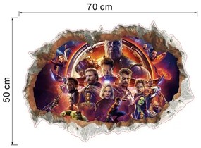 Veselá Stena Samolepka na stenu na stenu Avengers Infinity War