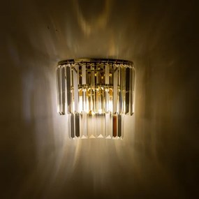 Brilagi - LED Krištáľové nástenné svietidlo MOZART 2xE14/40W/230V zlatá