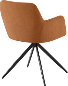 Jedálenská stolička Olema látka cord - oranžová