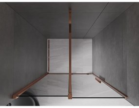 Mexen Velar, posuvné sprchové dvere do otvoru 100 cm, 8mm šedé sklo, ružové zlato, 871-100-000-41-60