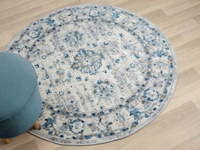 My Flair, Kusový koberec My Heriz 3 CA60106 Beige kruh, 120x120 (priemer) kruh, béžová, chodba / predsieň