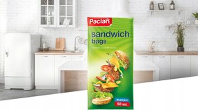 Papierové raňajkové tašky PACLAN, vhodné na jedlo, 50 ks, praktické