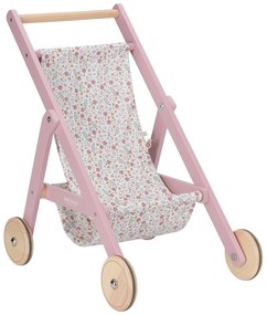 Kočík pre bábiky golfky drevené Pink