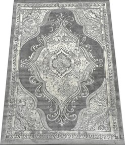 Koberec Opera 8081 sivý – obdĺžnikový koberec s orientálnym vzorom Rozmer: 60x100 cm
