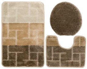 Sada kúpeľňových koberčekov TERAMO béžová / hnedá