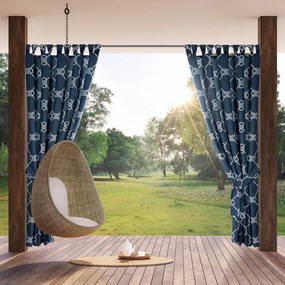 EUROFIRANY ZÁHRADNÝ VODEODOLNÝ ZÁVES NA PÚTKACH GARDEN 155X220 CM VZOROVANÁ
