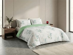 Mikroflanelové obliečky VERDELLE bielo-zelené Rozmer obliečky: 70 x 90 cm | 140 x 200 cm