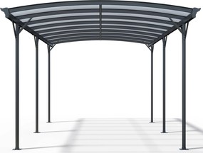 Prístrešok na auto BestBerg BBCP-CP8 / 17,3 m² / 576 × 300 × 219 cm / antracit/sivá