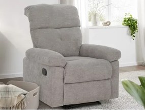 Kreslo Elza, šedá látka, s polohováním%