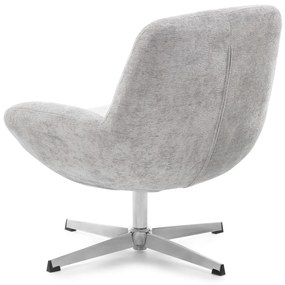 Otočné relaxační křeslo LUNNO šedé