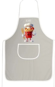 Kuchynská zástera Pasta EMI, sivá