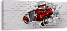 Obraz - Červené auto (120x50 cm)