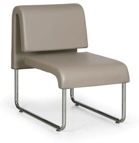 Kožené kreslo do čakární, Sofa PUBLIC, sivá