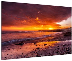 Obraz západu slnka pri mori (90x60 cm)