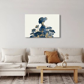Obraz - Mramorový profil ženy (90x60 cm)