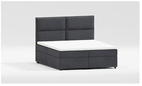 Sivá boxspring posteľ s úložným priestorom 140x200 cm Rico – Ropez