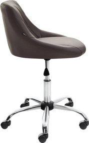 Pracovná stolička Lazio koženka - hnedá