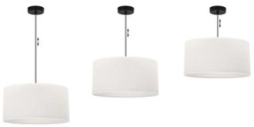 Závesné svietidlo Juta, 1x biele jutové tienidlo, (fi 35cm), b