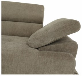 Sedacia súprava, svetlohnedý melír, látka, ľavá, BUTON P