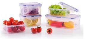 SADA 5x dóza na potraviny LOCK modrá/čirá