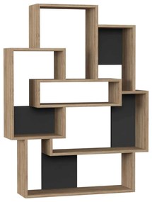 Designová knižnica TRINI, dub / antracit