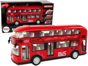 LEAN TOYS Autobus s trecím pohonom - červený