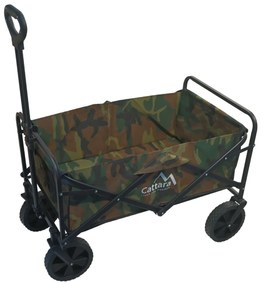 Cattara 13704 Kempingový vozík skladacie Trogir Army, 104 x 86 x 55 cm, M