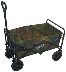 Cattara 13704 Kempingový vozík skladacie Trogir Army, 104 x 86 x 55 cm, M