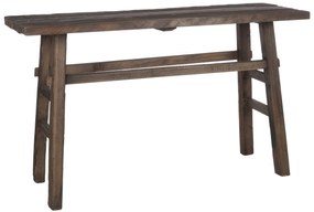 Hnedá drevená lavica - 140 * 50 * 85 cm