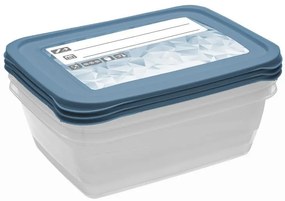 Dóza na potraviny UH sada 3ks MAGIC ICE/POLAR 1,25 l 20,5x15,5x6,5 cm obdĺžnik KLC
