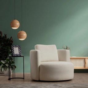 Krémová krídlová stolička Asos