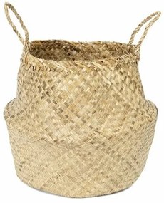 Compactor Pletený úložný košík z morskej trávy Belly, 45 x 36 cm, prírodná, L