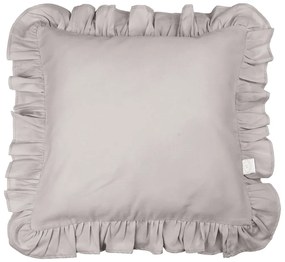 Polštář s volánky tmavě béžová 45cm