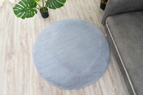 Koberec RABBIT 3D strieborný kruh