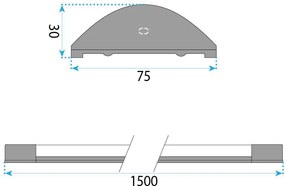 Toolight Toolight, JNH056-42N, lineárne LED svietidlo 150 cm, 42 W, 4000 K, biela, OSW-56248
