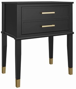 Čierny nočný stolík Westerleigh – CosmoLiving by Cosmopolitan