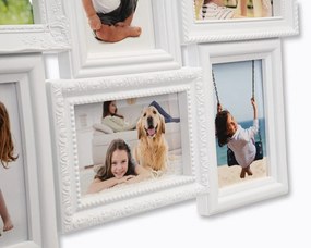 Fotorámeček BAFRA 51x35 cm 6 fotografií bílý