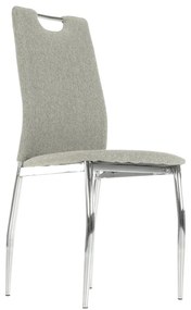 Kondela Jedálenská stolička, béžový melír/chróm, OLIVA NEW