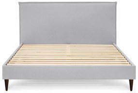 Sivá dvojlôžková posteľ Bobochic Paris Sary Dark, 180 x 200 cm