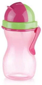 TESCOMA detská fľaša so slamkou BAMBINI 300 ml, zelená, ružová ,