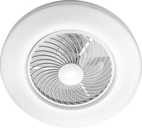 Toolight Toolight, LED stropné svietidlo s ventilátorom + diaľkové ovládanie APP1551-C, biela, OSW-05180