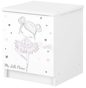 Detský nočný stolík RUŽOVÁ BALETKA