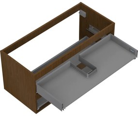 Mexen Box-A, závesná skrinka 100 cm, 2 zásuvky, orech, 91AX0-1000-470-2-86