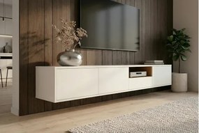 TV-skrinka 47815 Loft 200cm Biela/Prírodná Dub Dyha  - Komfort-nábytok