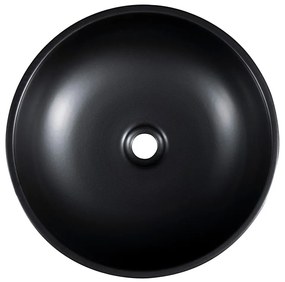 Čierne/tyrkysové keramické okrúhle umývadlo ø 41 cm Priori – Sapho