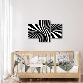Abstraktní obraz so zebrymi pruhmi (90x60 cm)