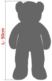 InternetovaZahrada Plyšový medveď L 50 cm - biely