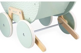 Drevený kočík pre bábiku s perinkou a vankúšikom - Zen