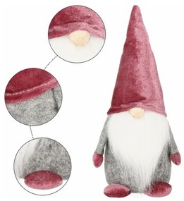 SPRINGOS Škriatok GNOM s vínovou čiapkou 27 cm